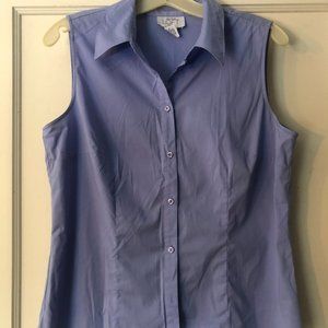 Ann Taylor Lavender Sleeveless Button Up Blouse